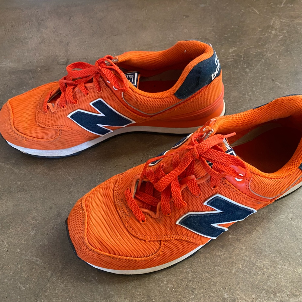 Mens Orange & Navy Blue New Balance 574’s